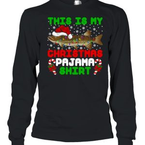 This Is My Christmas Large Musky Fishing Pajama Sweater T shirt 3