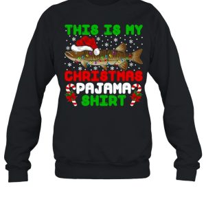This Is My Christmas Large Musky Fishing Pajama Sweater T shirt 4