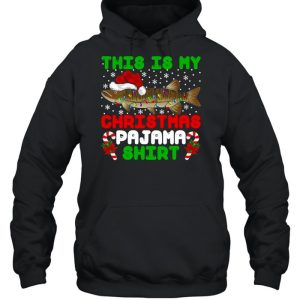 This Is My Christmas Large Musky Fishing Pajama Sweater T shirt 5