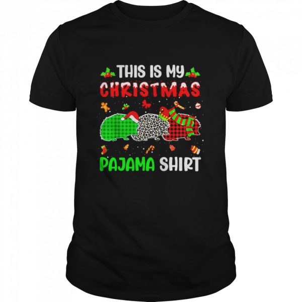 This Is My Christmas Pajama Hedgehog Xmas Tree Animals Sweater Shirt