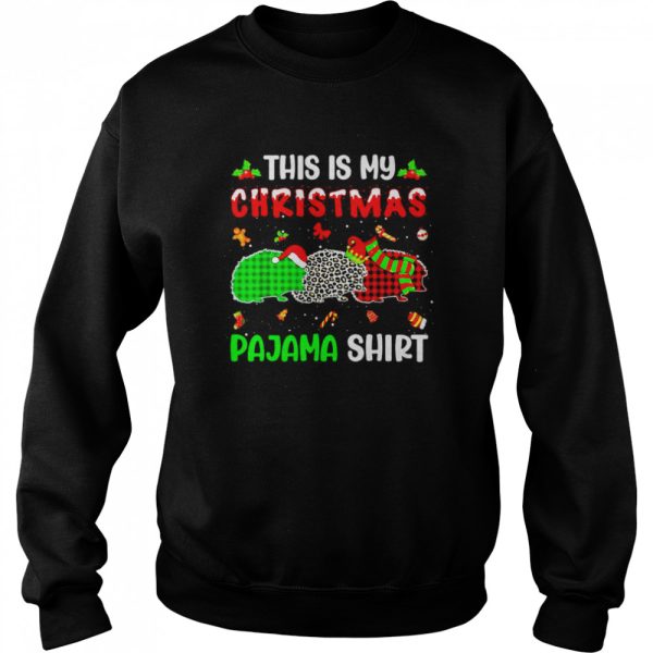 This Is My Christmas Pajama Hedgehog Xmas Tree Animals Sweater Shirt
