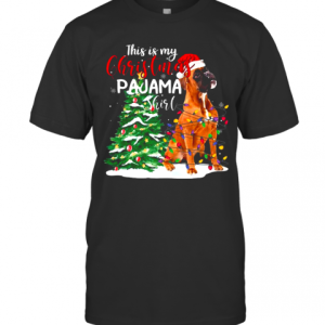 This Is My Christmas Pajama Shirt Boxer Dog Lover T-Shirt