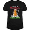 This Is My Christmas Pajama Xmas Snowman Lacrosse shirt