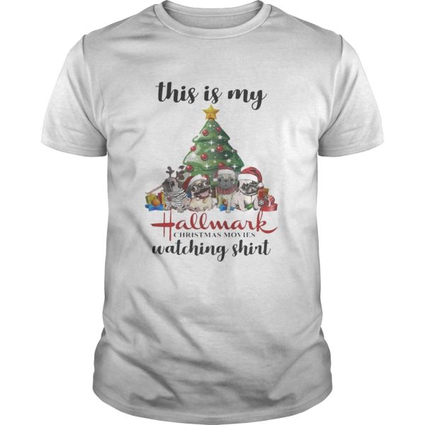 This Is My Hallmark Christmas Movies Pugs Dog Christmas Tree Shirt