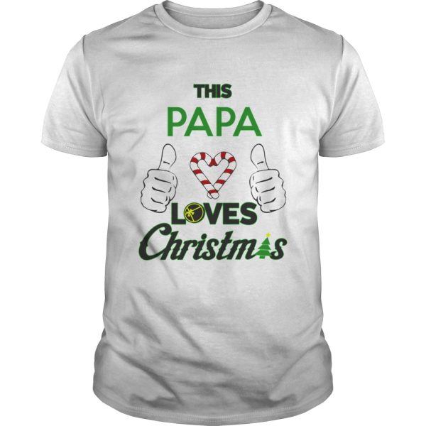 This Papa Loves Christmas Cool Funny Grandparent Holiday shirt