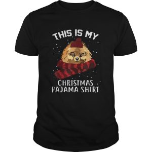 This is my Christmas Pajama Pomeranian Dog
