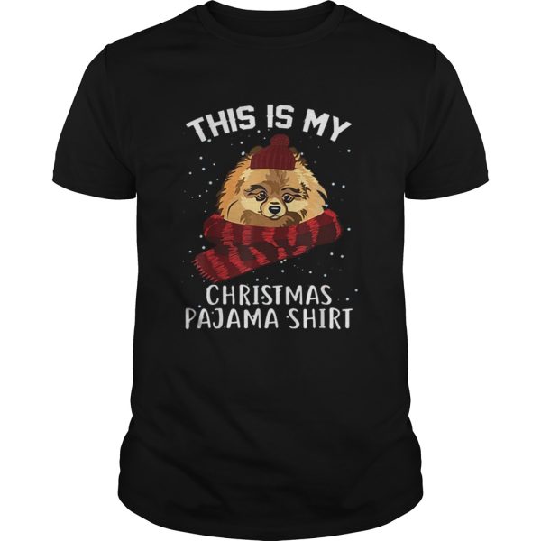 This is my Christmas Pajama Pomeranian Dog