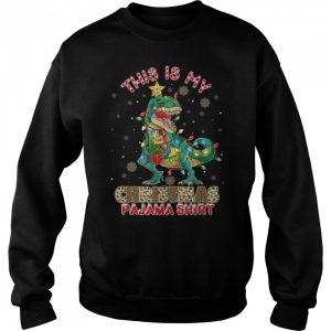 This is my Christmas Pajama Shirt Dinosaur Xmas T Shirt B0B7F2L6K2 4