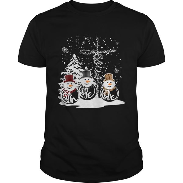 Three Snowman Merry Christmas shirt
