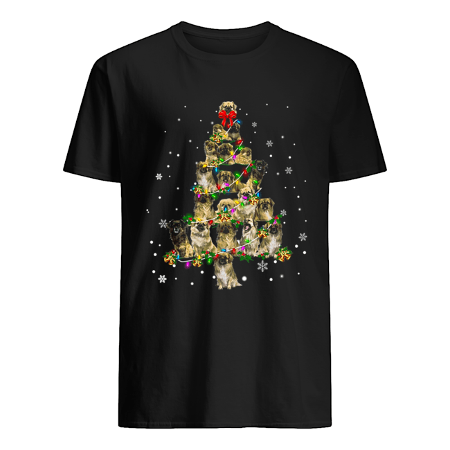 Tibetan Spaniel Christmas Tree T-Shirt Tibetan Spaniel Christmas Tree T-Shirt
