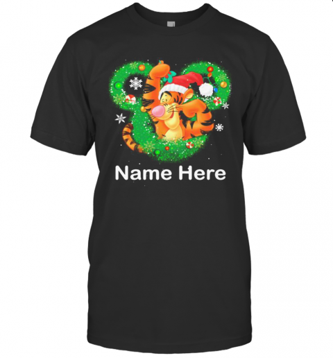 Tigger Mickey Mouse Name Here Christmas T-Shirt Tigger Mickey Mouse Name Here Christmas T-Shirt