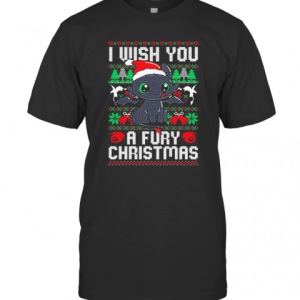 Toothless Santa Claus I Wish You A Fury Christmas T-Shirt