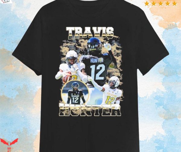Travis Hunter T-Shirt Retro American Football 2023 Shirt NFL