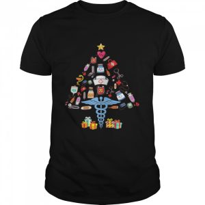Tree Christmas Picture Medical Tools Doctor Xmas shirt