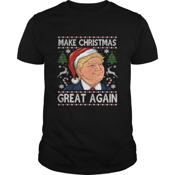 Trump make christmas great again funny ugly christmas shirt