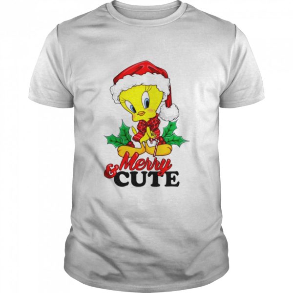 Tweety Bird Merry &amp Cute Holiday Holiday Looney Tunes Christmas shirt