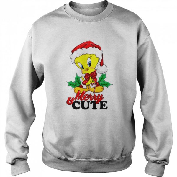 Tweety Bird Merry &amp Cute Holiday Holiday Looney Tunes Christmas shirt