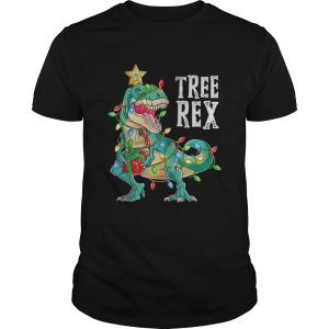 Tyrannosaurus Tree Rex Christmas Lights shirt