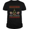 Ugly Christmas Reindeer Present Tree Lights Shirt