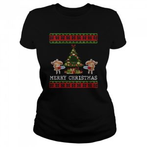 Ugly Christmas Reindeer Present Tree Lights Shirt