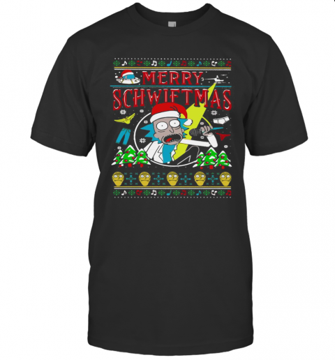 Ugly Christmas Rick And Morty Merry Schwiftmas T-Shirt Ugly Christmas Rick And Morty Merry Schwiftmas T-Shirt