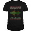 Ugly Christmas Sound Wave DJ Santa Claus New Year Deejay Shirt