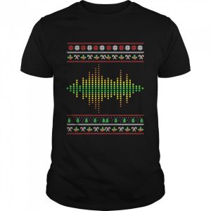 Ugly Christmas Sound Wave DJ Santa Claus New Year Deejay Shirt