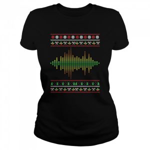 Ugly Christmas Sound Wave DJ Santa Claus New Year Deejay Shirt