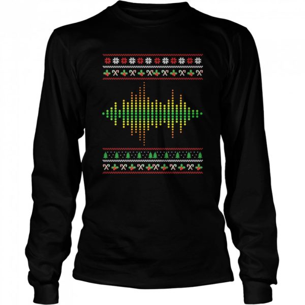 Ugly Christmas Sound Wave DJ Santa Claus New Year Deejay Shirt