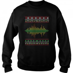 Ugly Christmas Sound Wave DJ Santa Claus New Year Deejay Shirt 4