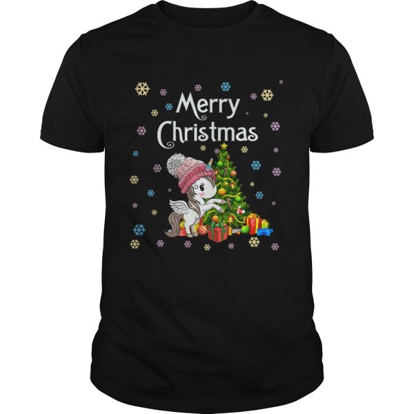 Unicorn Christmas for Women or Girls TShirt