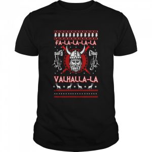 Valhalla Viking Nordic Christmas Knit Pattern shirt