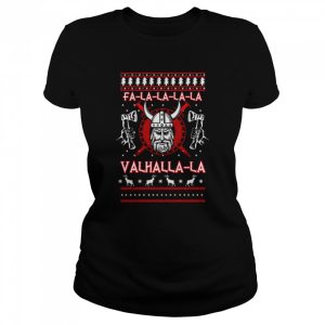 Valhalla Viking Nordic Christmas Knit Pattern shirt