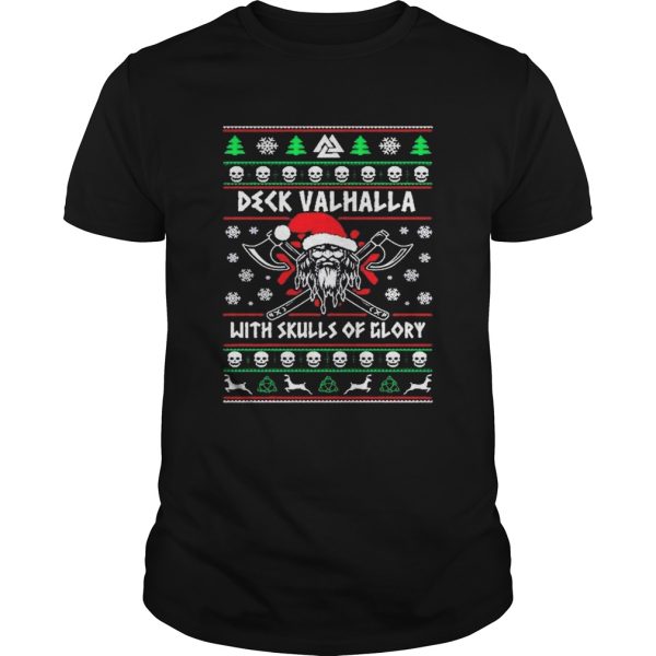 Viking Deck Valhalla with skulls of Glory Christmas shirt