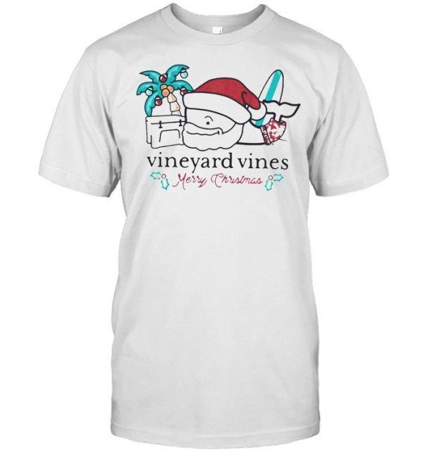 Vineyard Vines Surfside Santa Christmas 2021 T Shirt