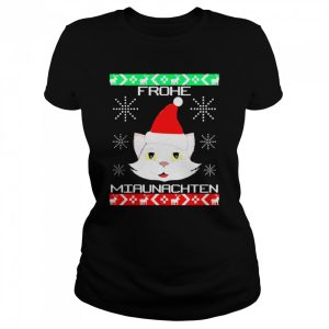 Vintage Frohe Miaunachten Christmas Sweater Shirt