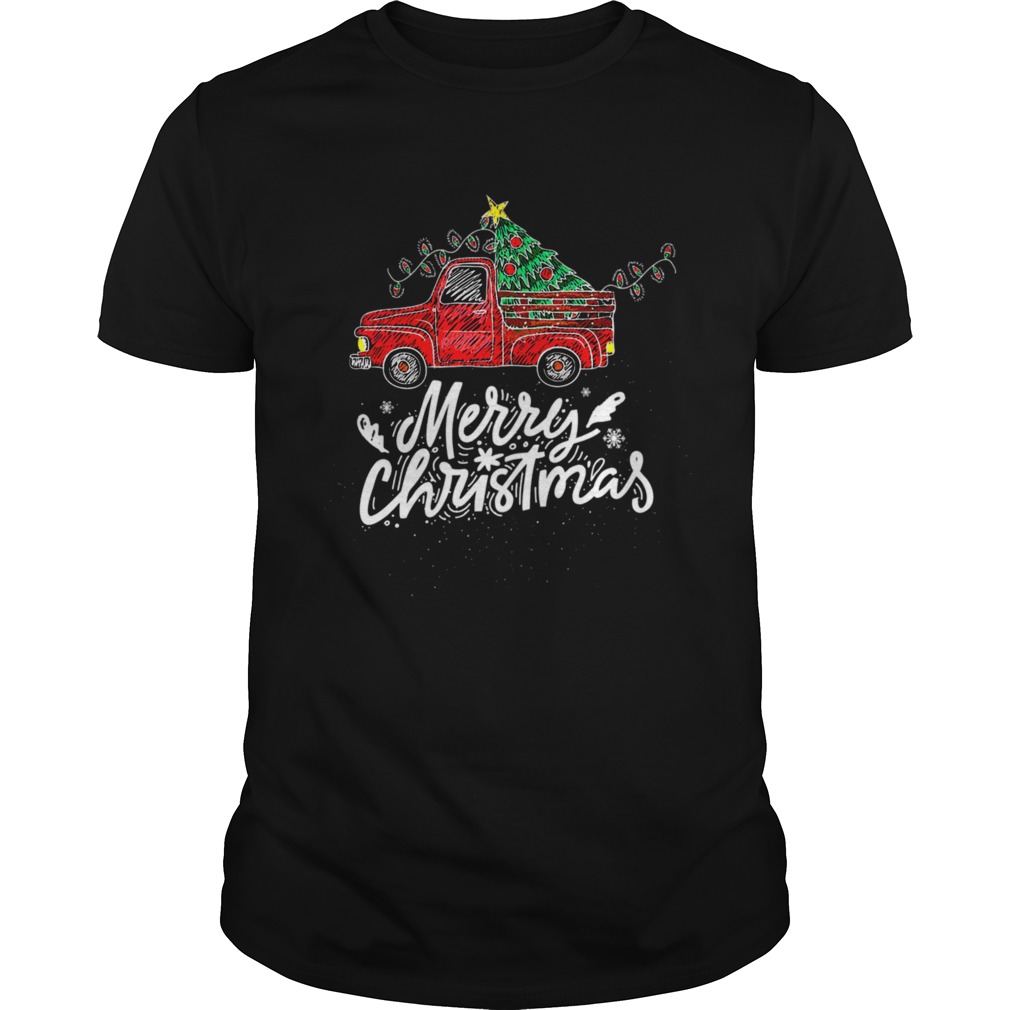 Vintage Wagon Red Truck Christmas Tree Pajama Gift Xmas shirt Vintage Wagon Red Truck Christmas Tree Pajama Gift Xmas shirt
