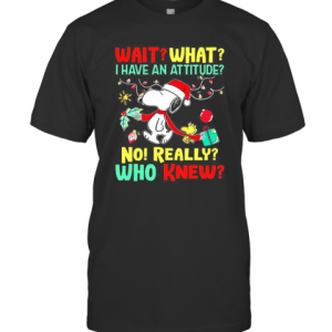 Wait What I Have An Attitude No Really Who Knew Christmas T-Shirt