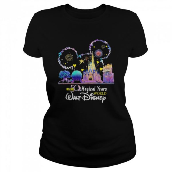 Walt Disney World 50 Magical years 1971 2021 Merry Christmas tshirt