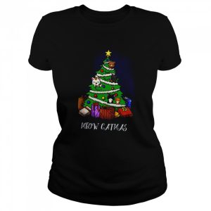 Watch You Christmas Tree Meowy Catmas shirt