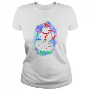 Watercolors Design Xmas Cute Snowman shirt