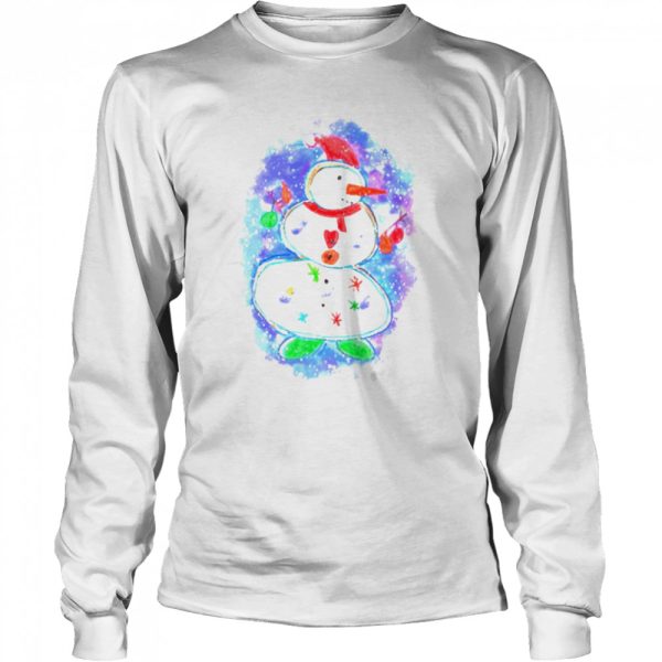 Watercolors Design Xmas Cute Snowman shirt