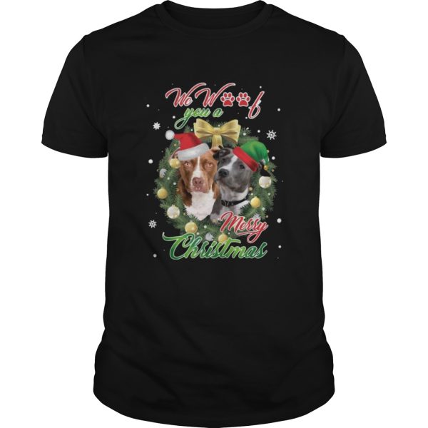 We Were You A Merry Christmas Pitbull Dog shirt
