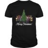 Whimsical Reindeer Spruce Tree Merry Christmas shirt