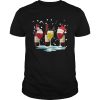 Wine Glass Snowman Reindeer Santa Christmas shirt