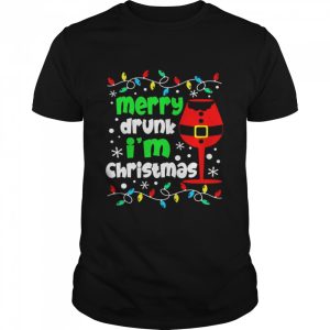 Wine Merry Drunk I’m Christmas Lights Shirt