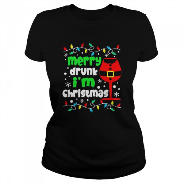 Wine Merry Drunk I’m Christmas Lights Shirt