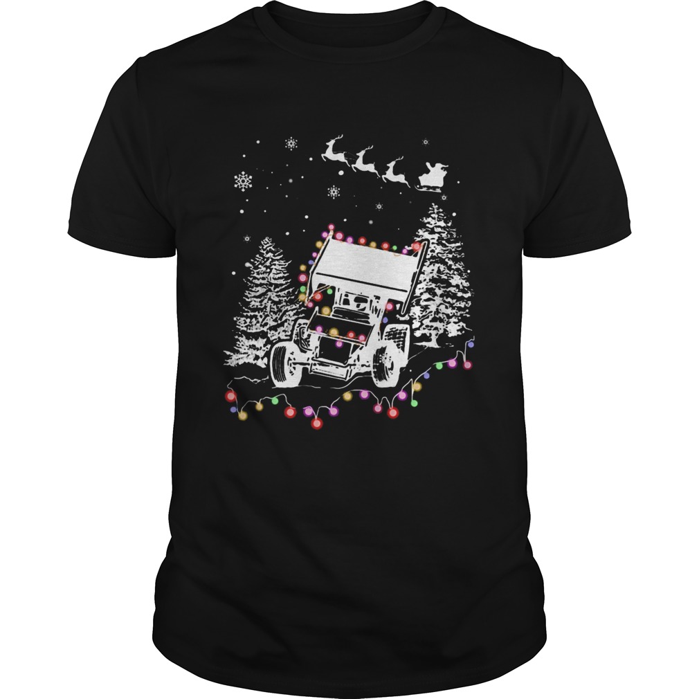 Winged Sprint Cars With Tree Christmas Lights shirt Winged Sprint Cars With Tree Christmas Lights shirt