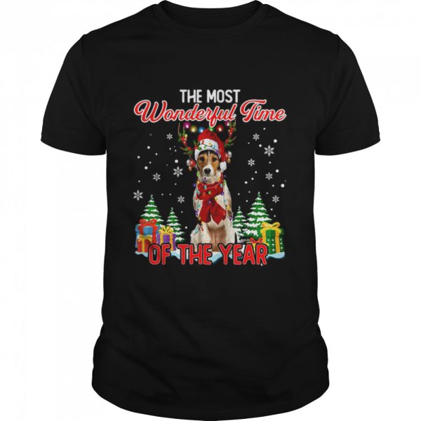 Wire Fox Terrier The Most Wonderful Time Of The Year Christmas shirt
