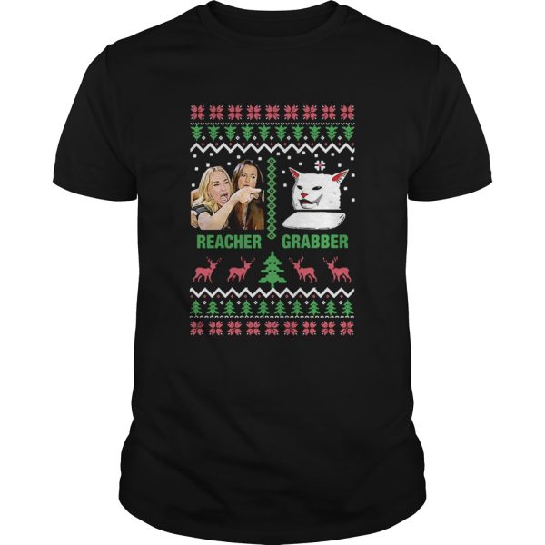 Woman Yelling Cat Meme Reacher Grabber Ugly Christmas shirt
